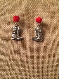 Rosebud and Boots Earrings //269